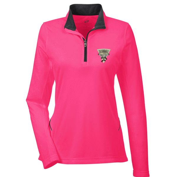 UltraClub Ladies' Cool & Dry Sport Quarter-Zip Pullover - Image 3