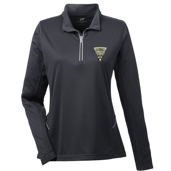 UltraClub Ladies' Cool & Dry Sport Quarter-Zip Pullover - Image 2