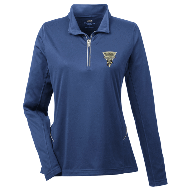 UltraClub Ladies' Cool & Dry Sport Quarter-Zip Pullover - Image 4
