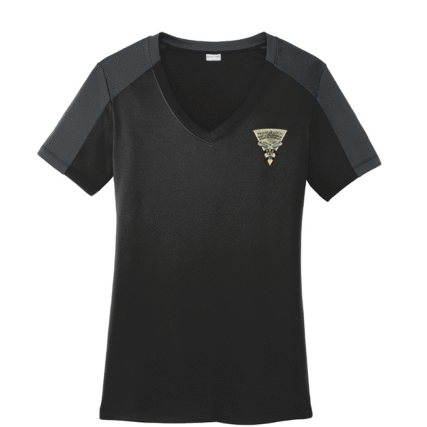 Sport-Tek Ladies PosiCharge Competitor Sleeve-Blocked V-Neck Tee - Image 2