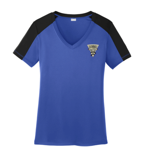 Sport-Tek Ladies PosiCharge Competitor Sleeve-Blocked V-Neck Tee - Image 5