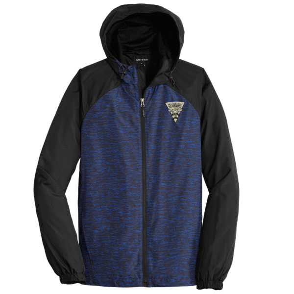 Sport-Tek Heather Colorblock Raglan Hooded Wind Jacket - Image 3